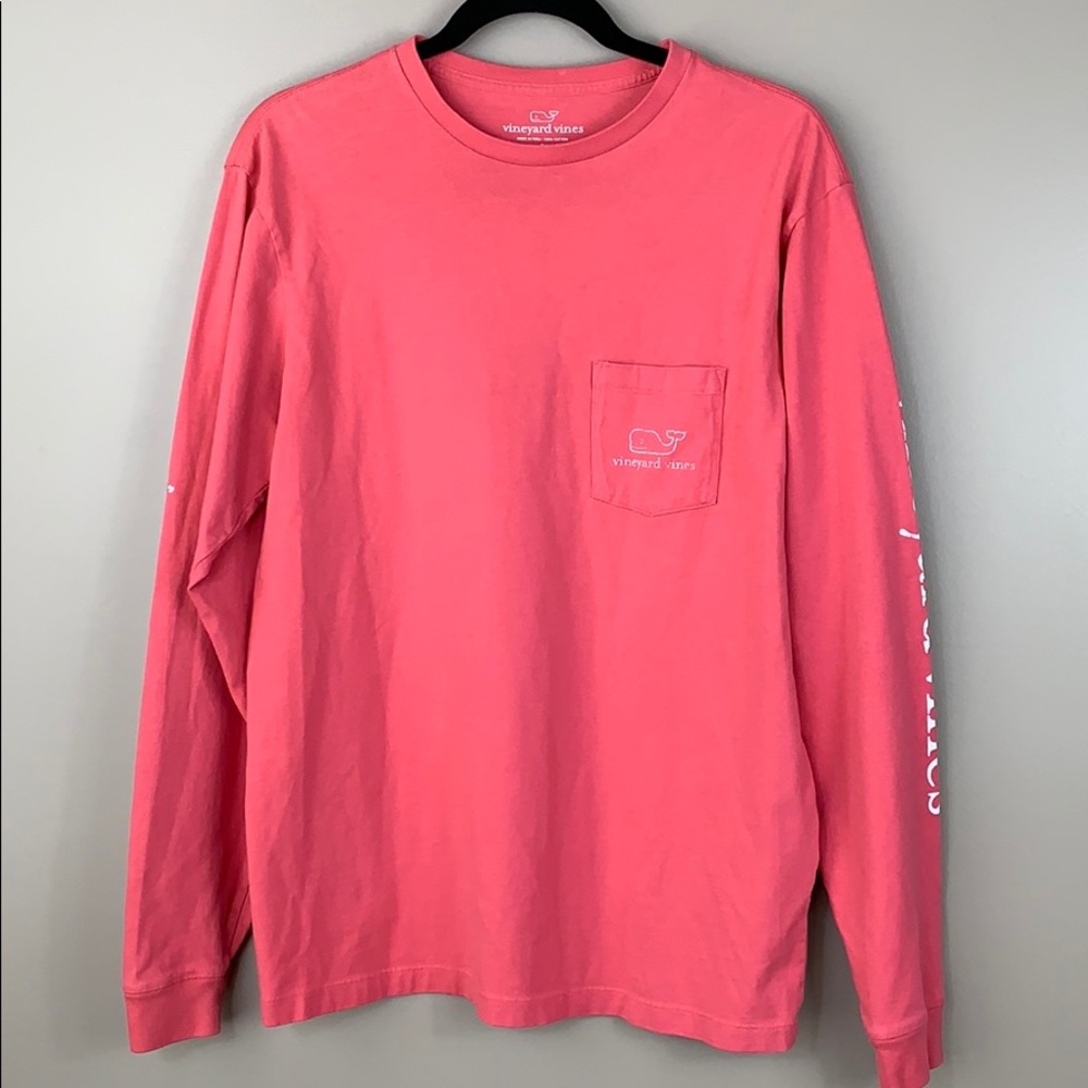 Vineyard vines pink long sleeve tee sz sm